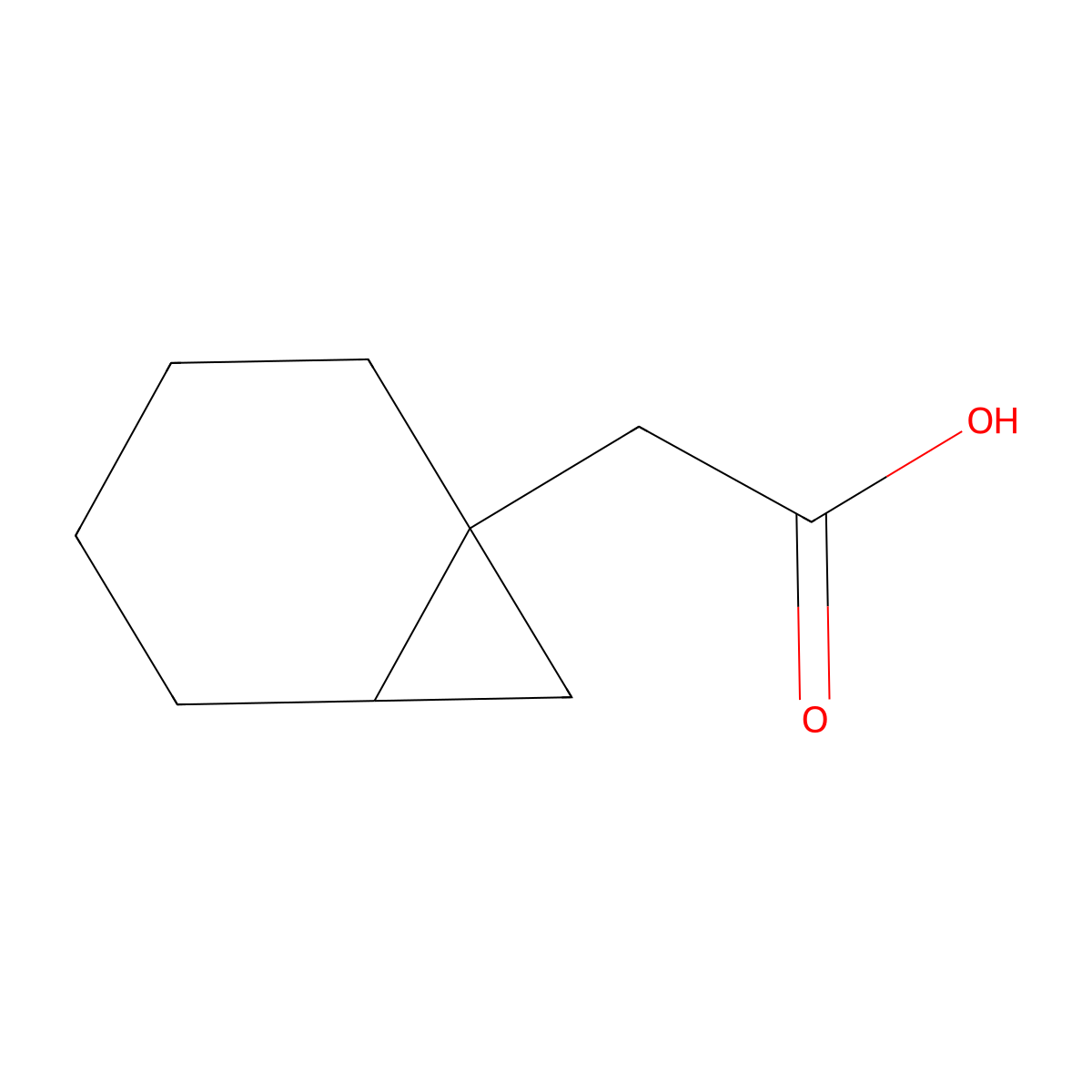 2-{Bicyclo[4.1.0]heptan-1-yl}acetic acid molecular structure, CAS 131469-79-9
