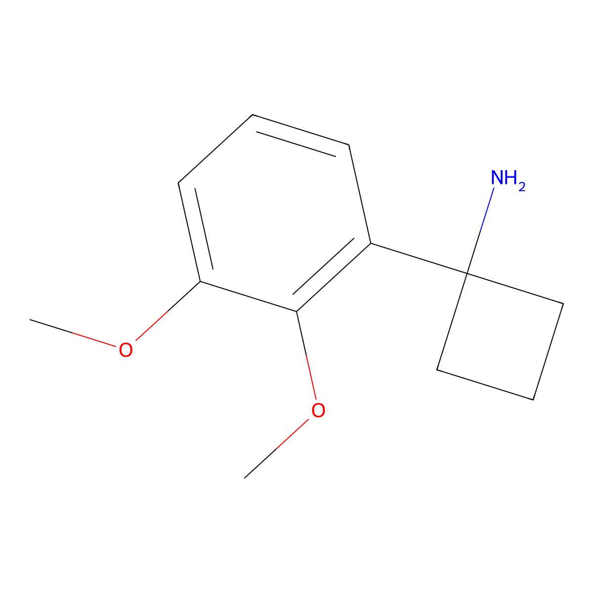1-(2,3-Dimethoxyphenyl)cyclobutan-1-amine molecular structure, CAS 1314696-70-2