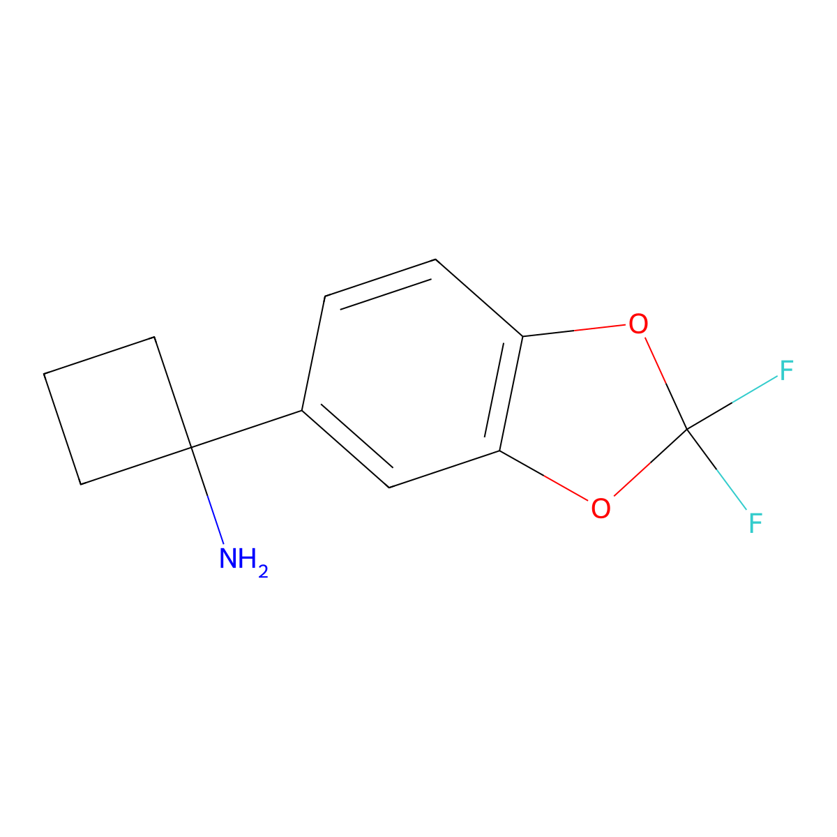 1-(2,2-Difluoro-1,3-benzodioxol-5-yl)cyclobutanamine molecular structure, CAS 1314696-88-2