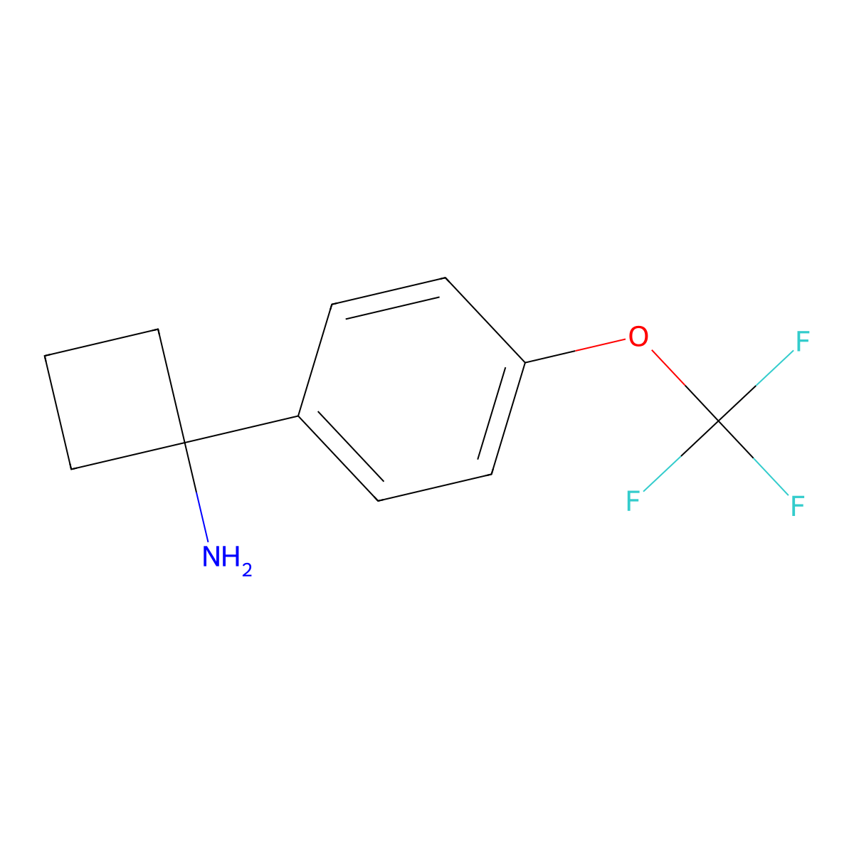 1-(4-(Trifluoromethoxy)phenyl)cyclobutan-1-amine molecular structure, CAS 1314697-80-7