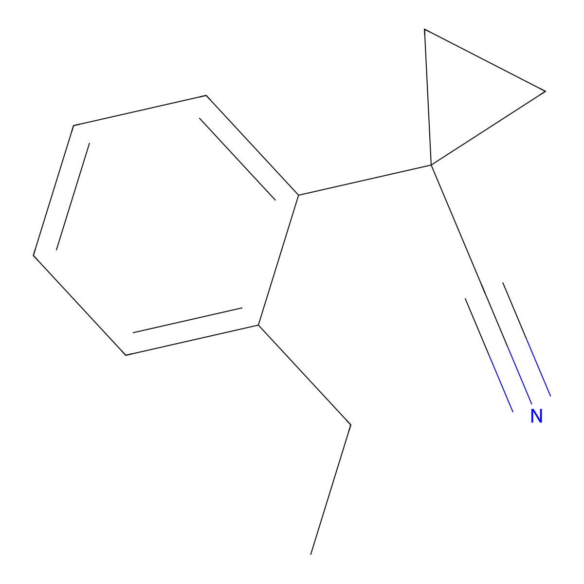 1-(2-Ethylphenyl)cyclopropane-1-carbonitrile molecular structure, CAS 1314698-72-0