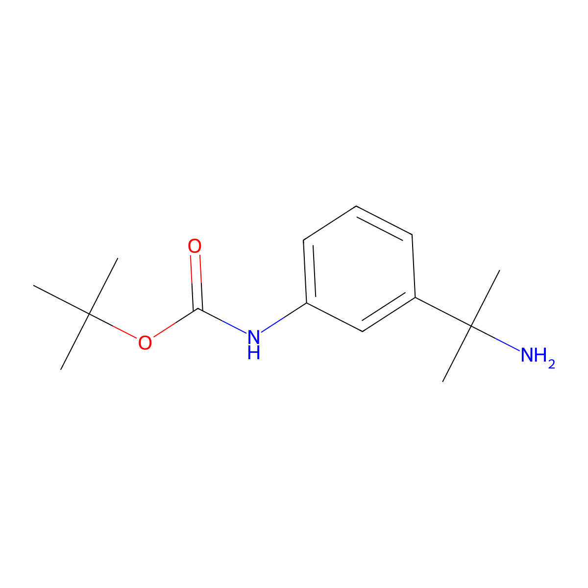 tert-butyl N-[3-(2-aminopropan-2-yl)phenyl]carbamate molecular structure, CAS 1314698-89-9