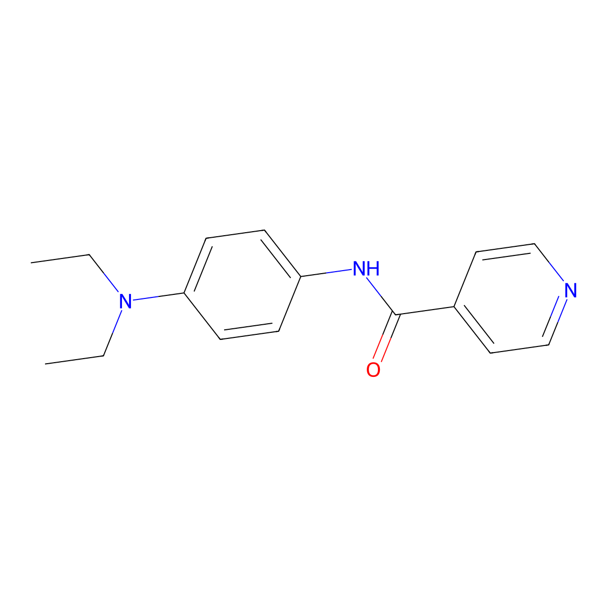 N-[4-(diethylamino)phenyl]pyridine-4-carboxamide molecular structure, CAS 13147-54-1