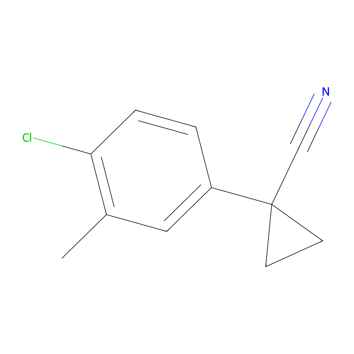 1-(4-Chloro-3-methylphenyl)cyclopropane-1-carbonitrile molecular structure, CAS 1314700-16-7