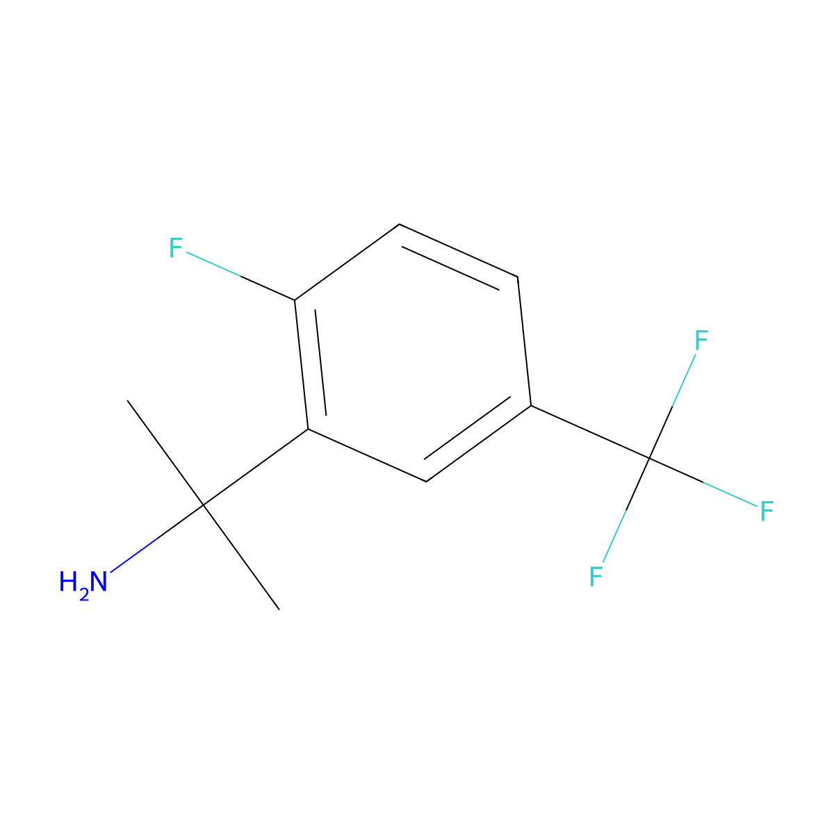 2-[2-Fluoro-5-(trifluoromethyl)phenyl]propan-2-amine molecular structure, CAS 1314700-57-6