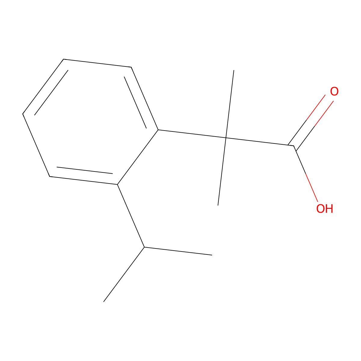 2-Methyl-2-[2-(propan-2-yl)phenyl]propanoic acid molecular structure, CAS 1314700-75-8