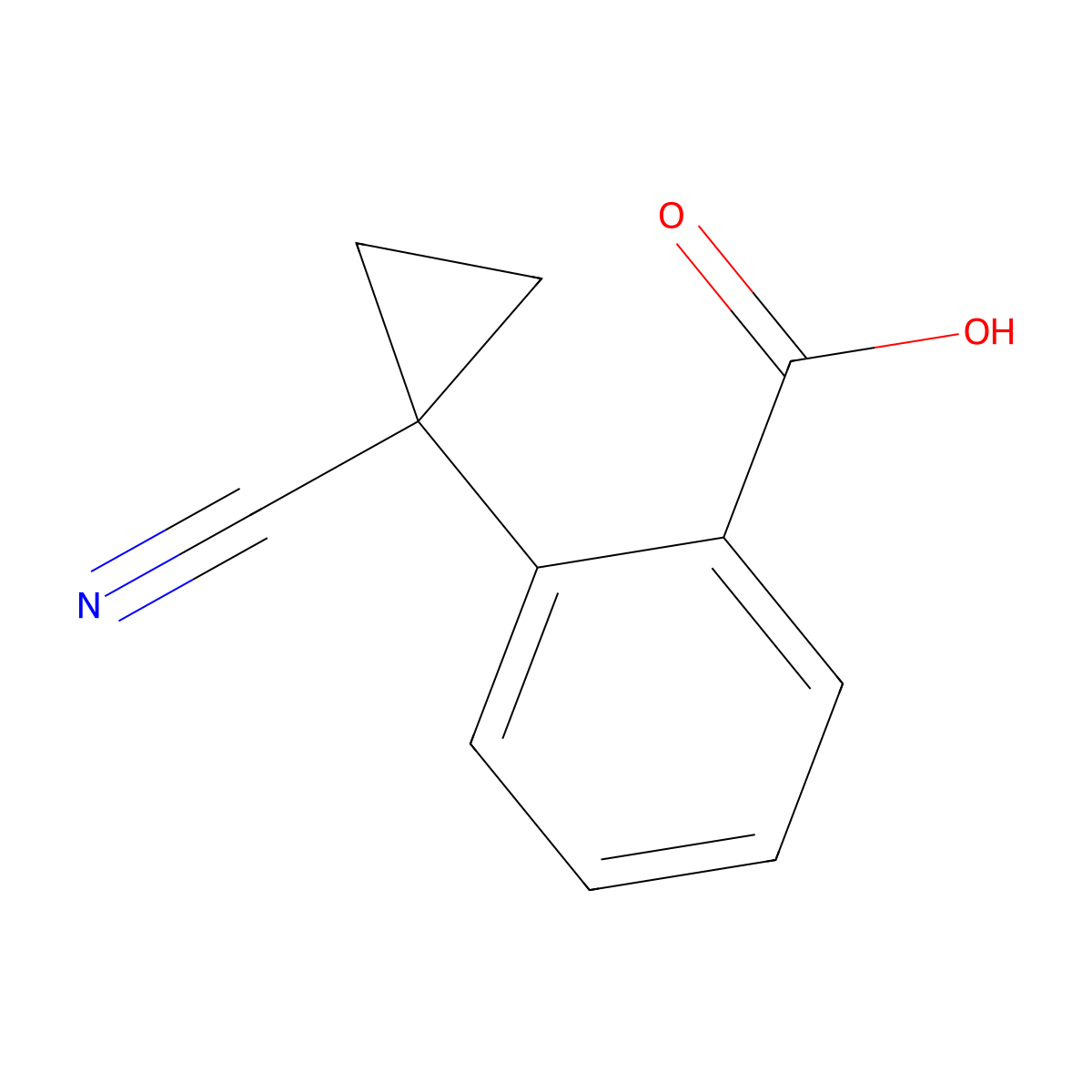2-(1-Cyanocyclopropyl)benzoic acid molecular structure, CAS 1314701-10-4