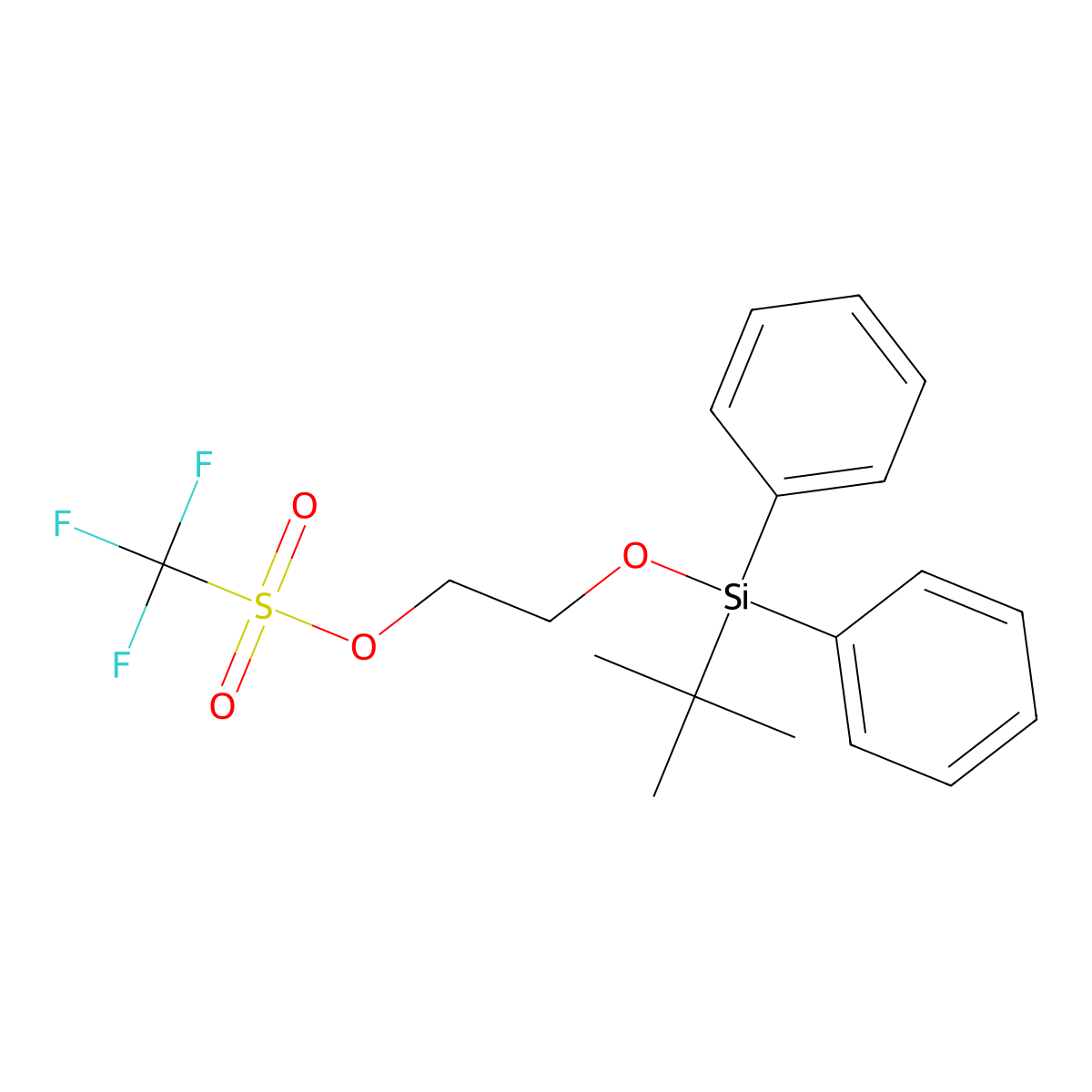 2-((tert-Butyldiphenylsilyl)oxy)ethyl trifluoromethanesulfonate molecular structure, CAS 1314705-19-5