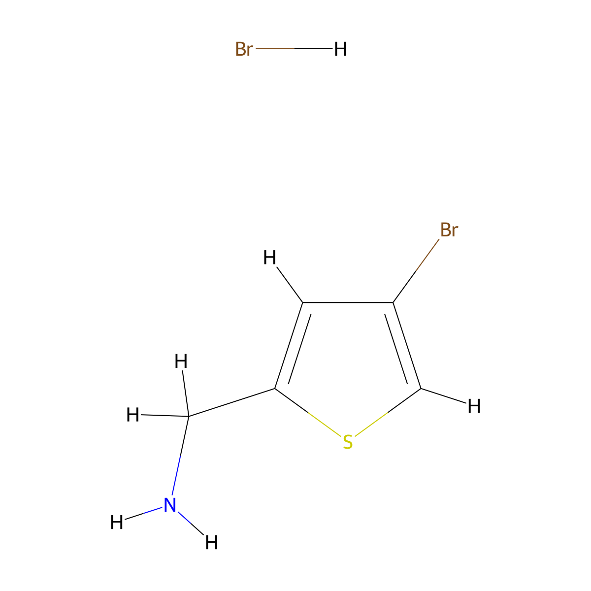 (4-Bromothiophen-2-yl)methanamine hydrobromide molecular structure, CAS 1314707-83-9
