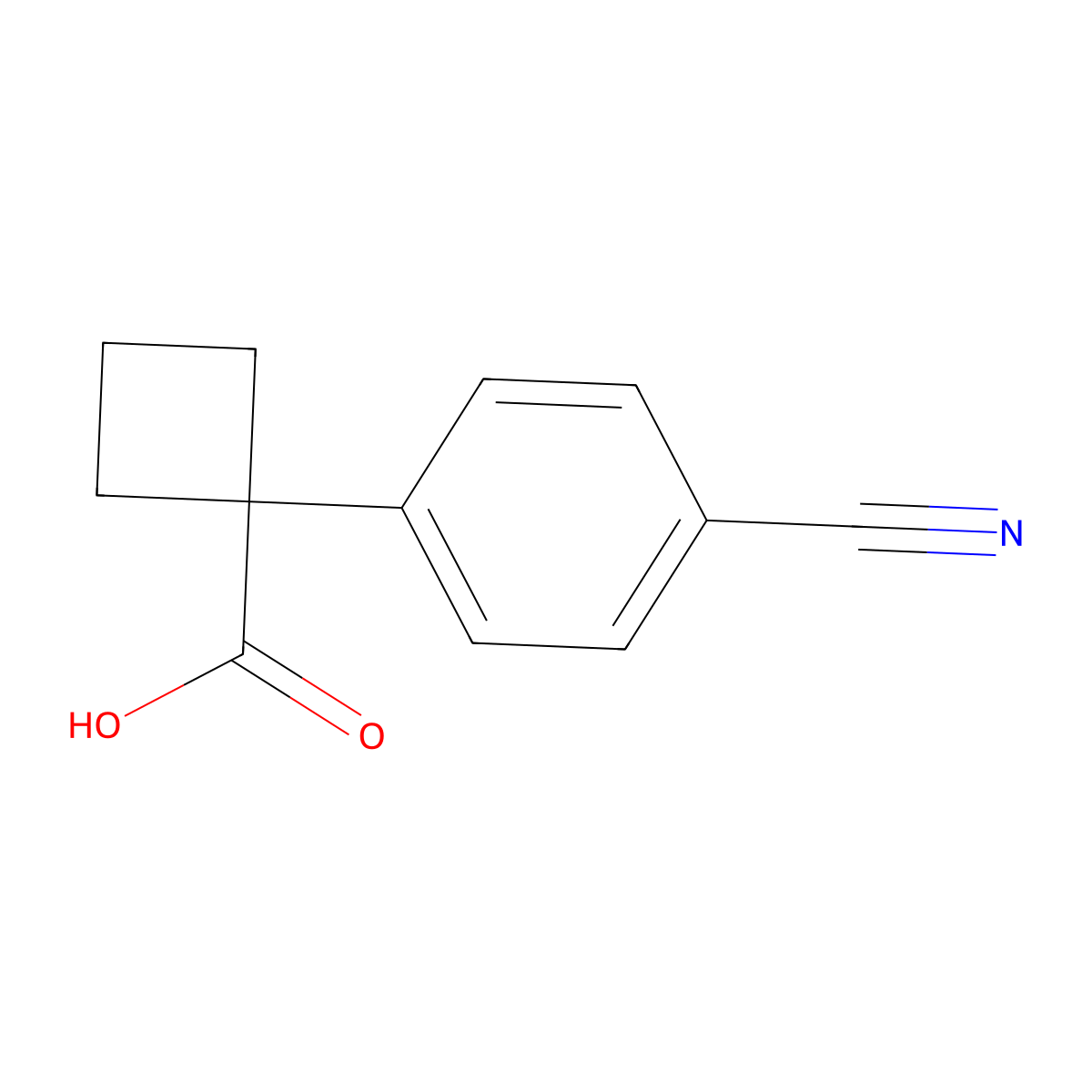 1-(4-Cyanophenyl)cyclobutanecarboxylic acid molecular structure, CAS 1314710-36-5