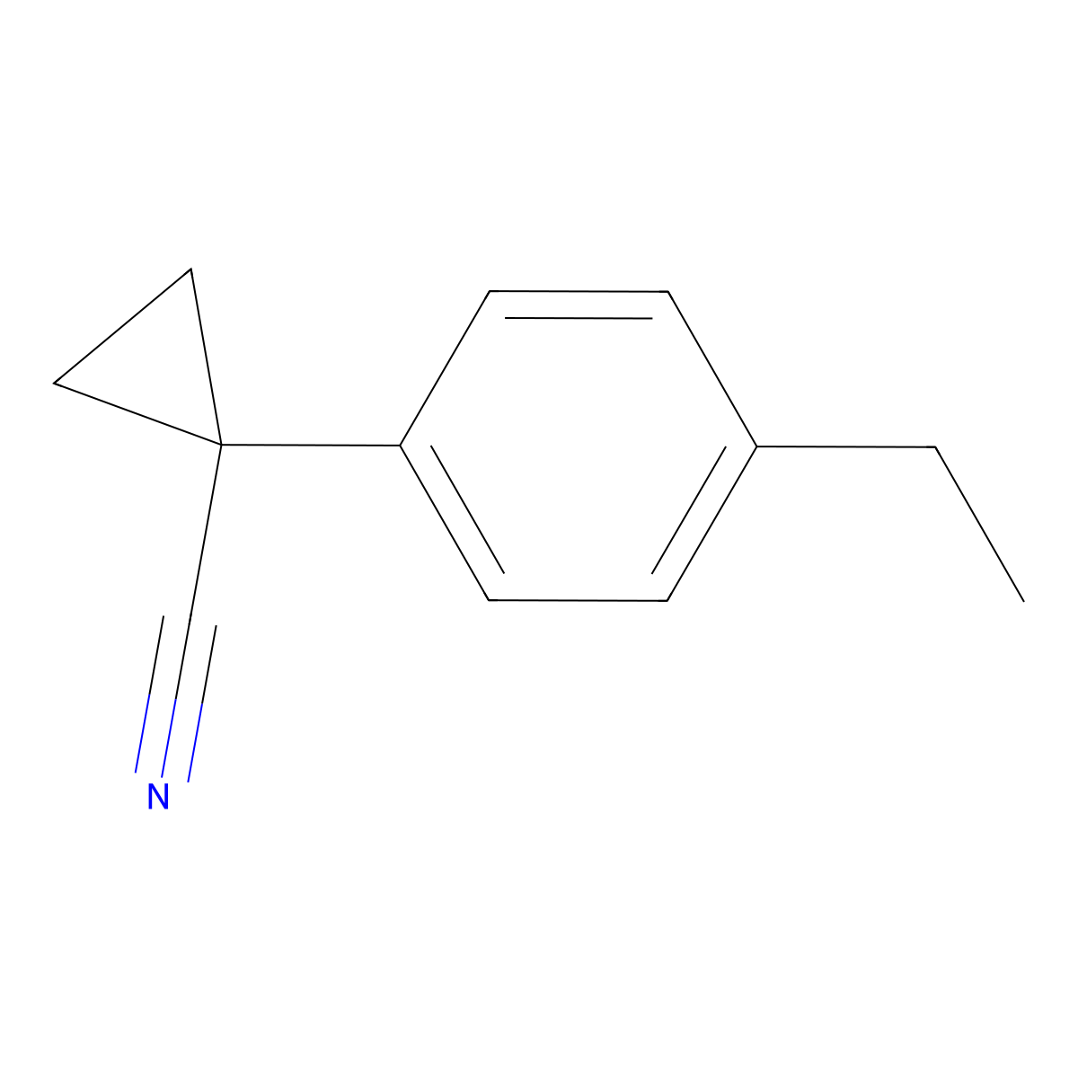 1-(4-Ethylphenyl)cyclopropane-1-carbonitrile molecular structure, CAS 1314710-43-4