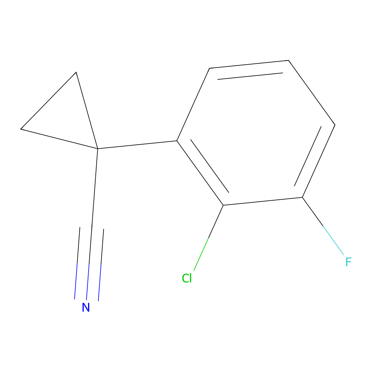 1-(2-Chloro-3-fluorophenyl)cyclopropane-1-carbonitrile molecular structure, CAS 1314710-47-8