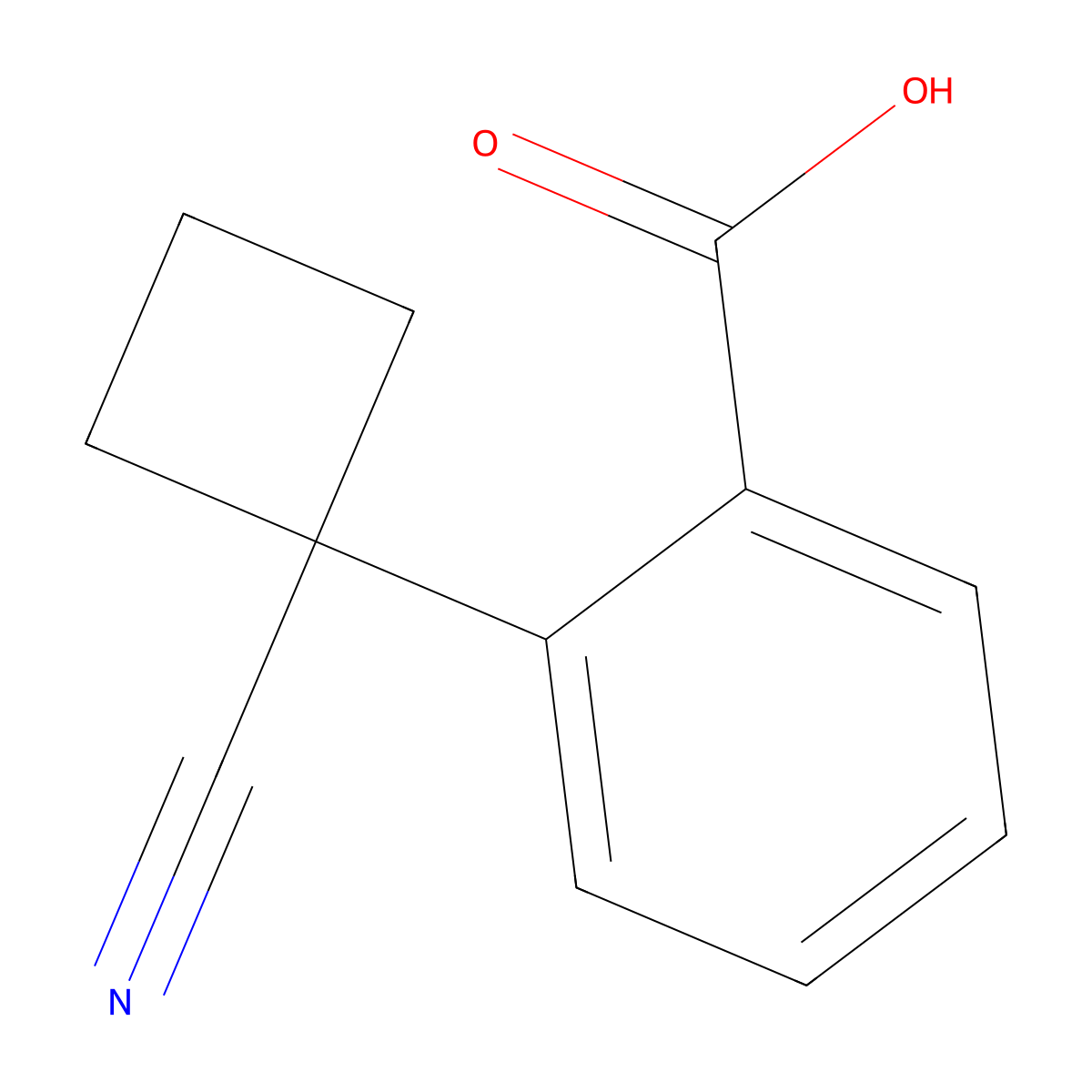 2-(1-Cyanocyclobutyl)benzoic acid molecular structure, CAS 1314710-60-5