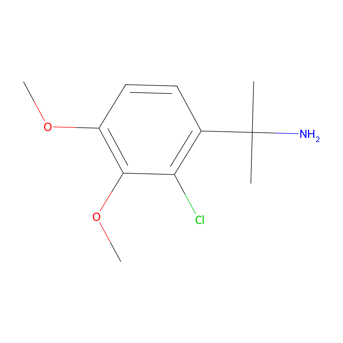 2-(2-Chloro-3,4-dimethoxyphenyl)propan-2-amine molecular structure, CAS 1314710-65-0