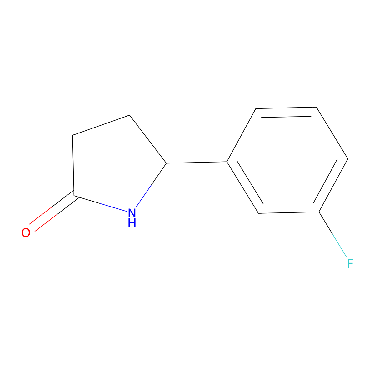 5-(3-Fluorophenyl)pyrrolidin-2-one molecular structure, CAS 1314712-96-3