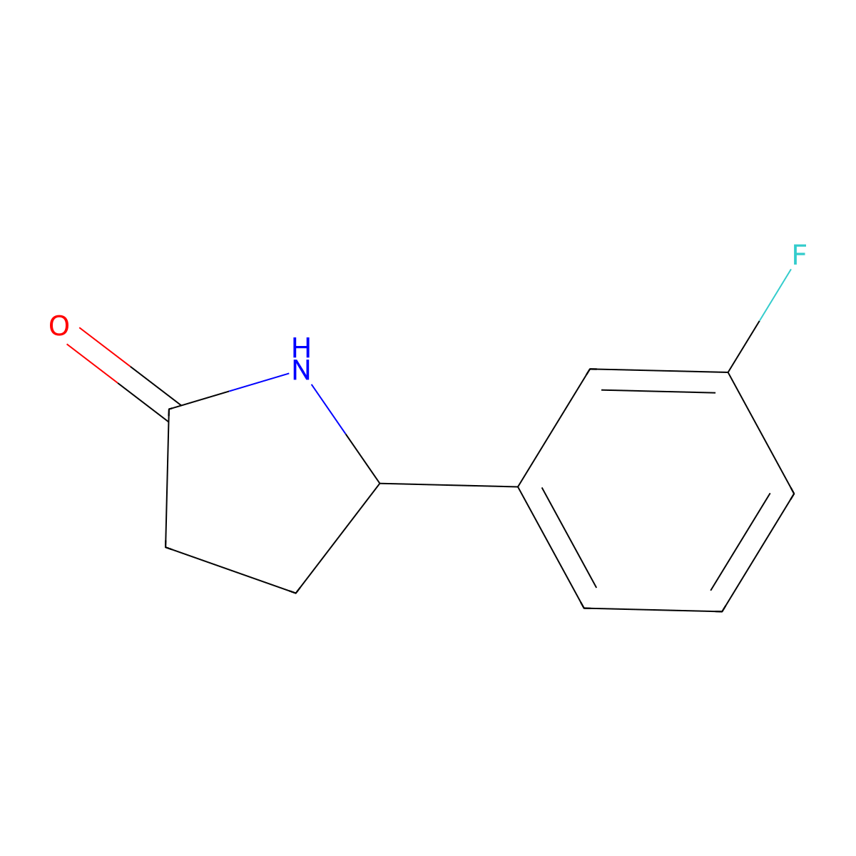 5-(3-Fluorophenyl)pyrrolidin-2-one molecular structure, CAS 1314712-96-3