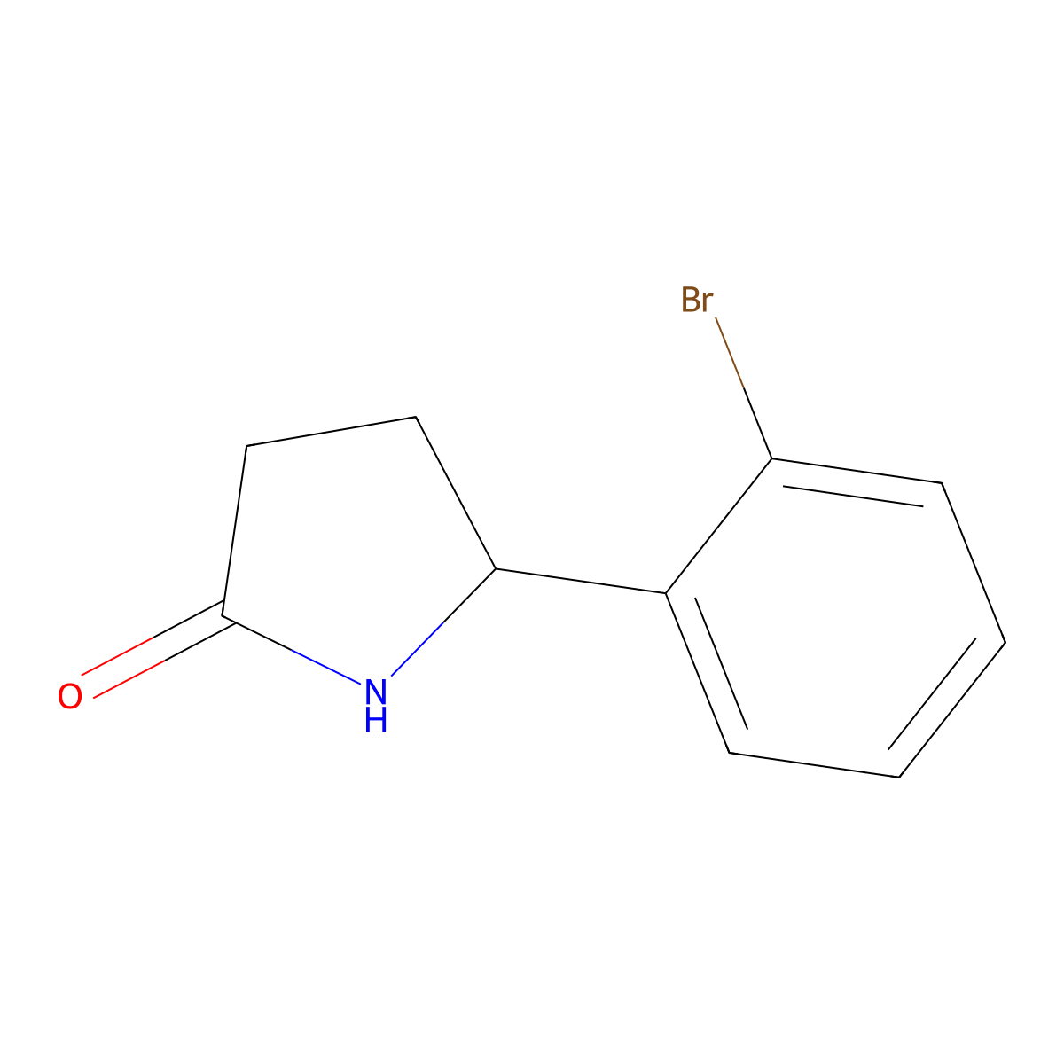 5-(2-Bromophenyl)pyrrolidin-2-one molecular structure, CAS 1314713-05-7
