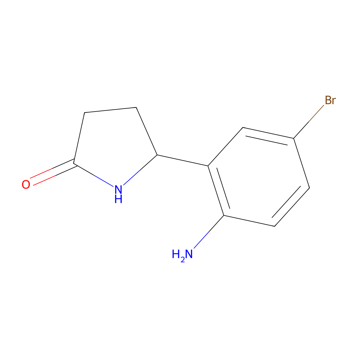 5-(2-Amino-5-bromophenyl)pyrrolidin-2-one molecular structure, CAS 1314713-32-0