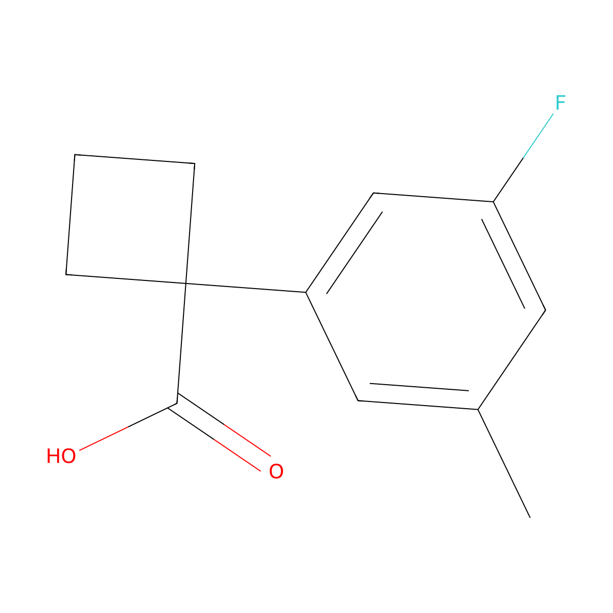 1-(3-Fluoro-5-methylphenyl)cyclobutanecarboxylic Acid molecular structure, CAS 1314713-36-4