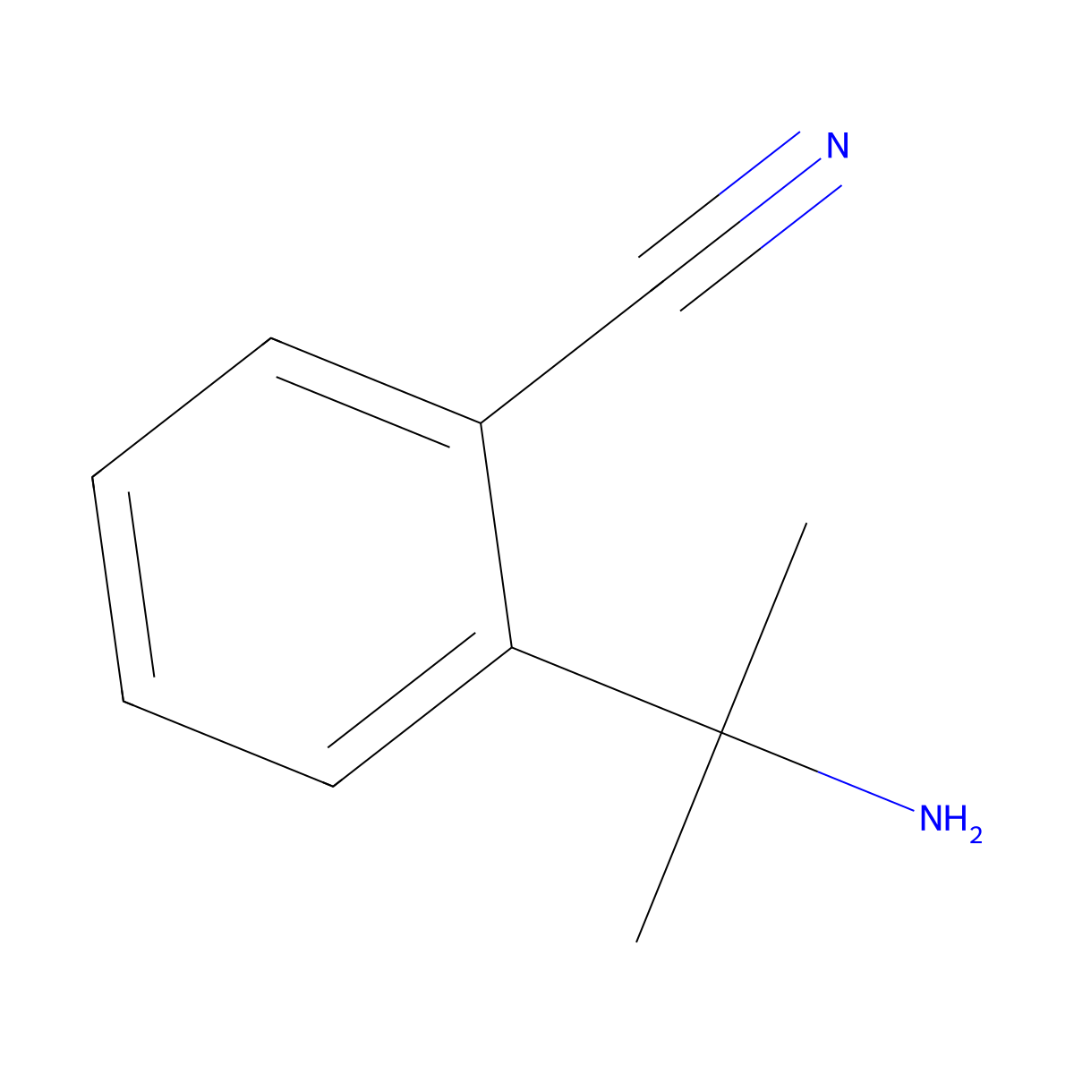 2-(2-Aminopropan-2-yl)benzonitrile molecular structure, CAS 1314713-41-1