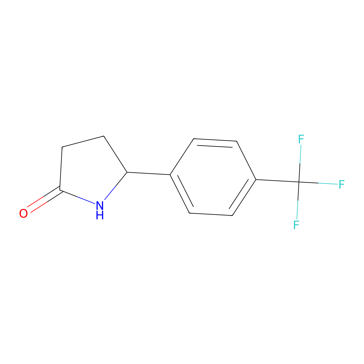 5-(4-(Trifluoromethyl)phenyl)pyrrolidin-2-one molecular structure, CAS 1314714-03-8