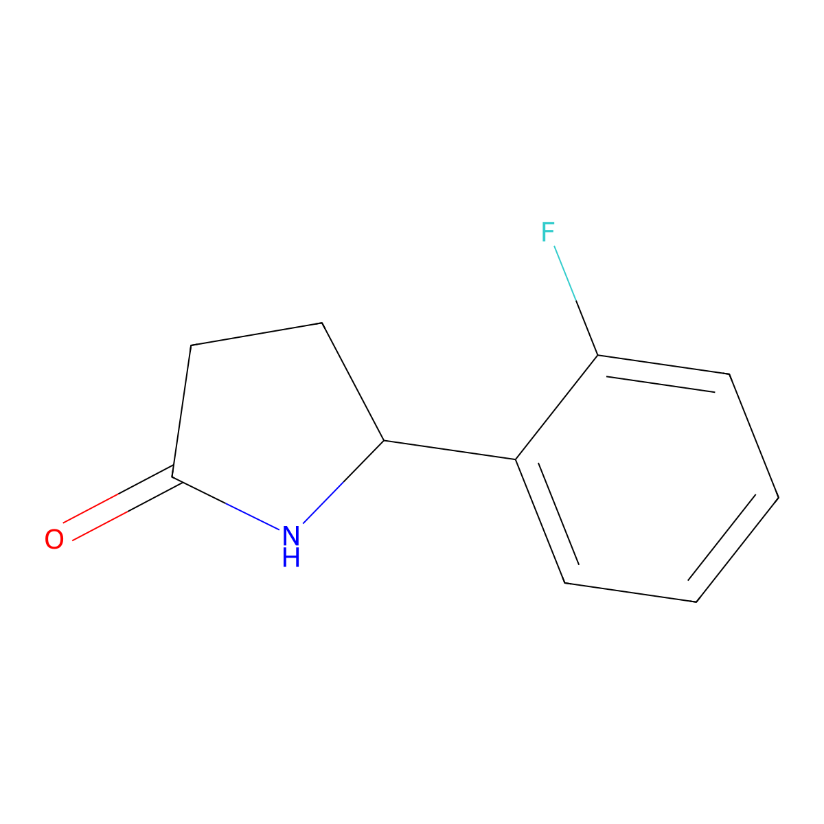 5-(2-Fluorophenyl)pyrrolidin-2-one molecular structure, CAS 1314714-04-9