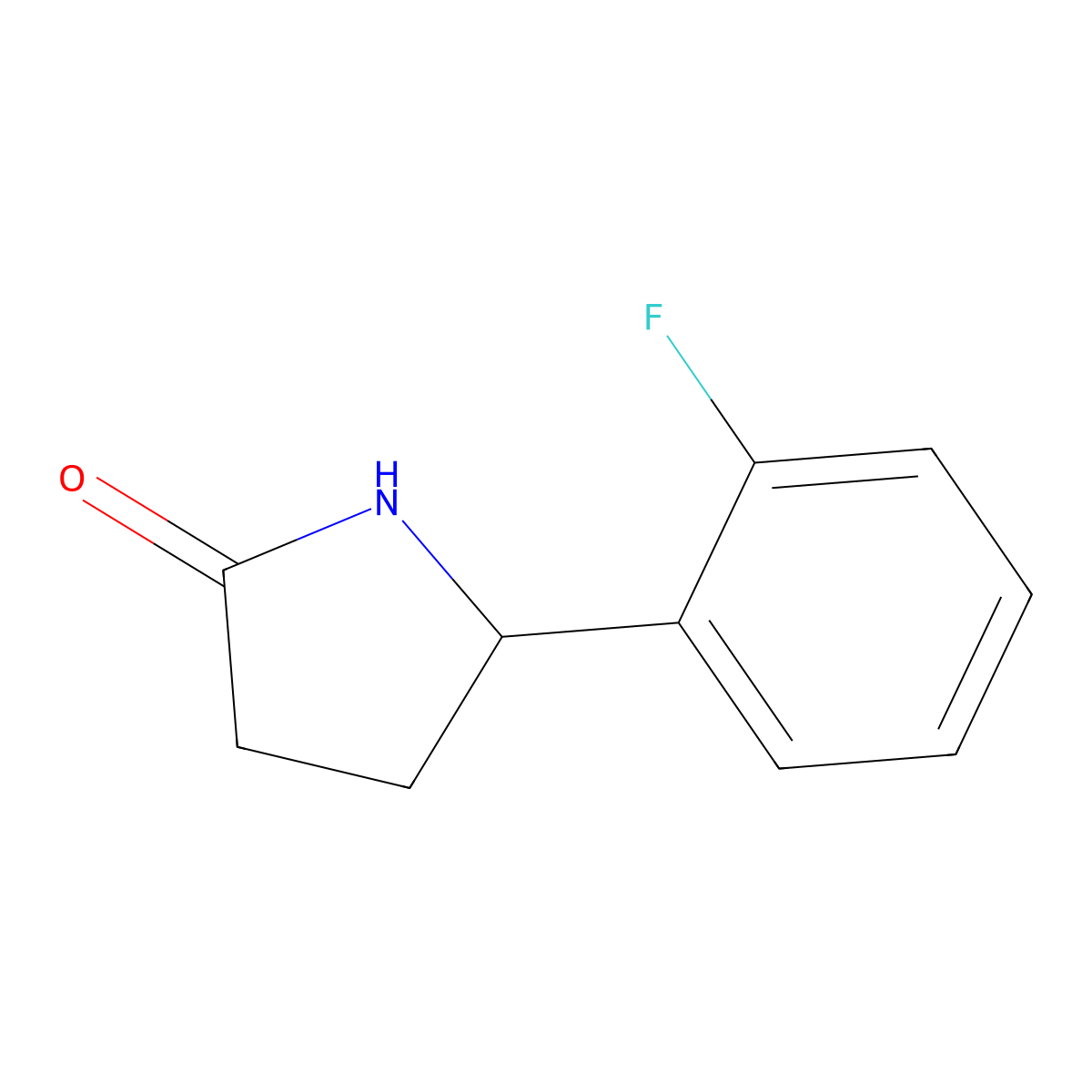 5-(2-Fluorophenyl)pyrrolidin-2-one molecular structure, CAS 1314714-04-9