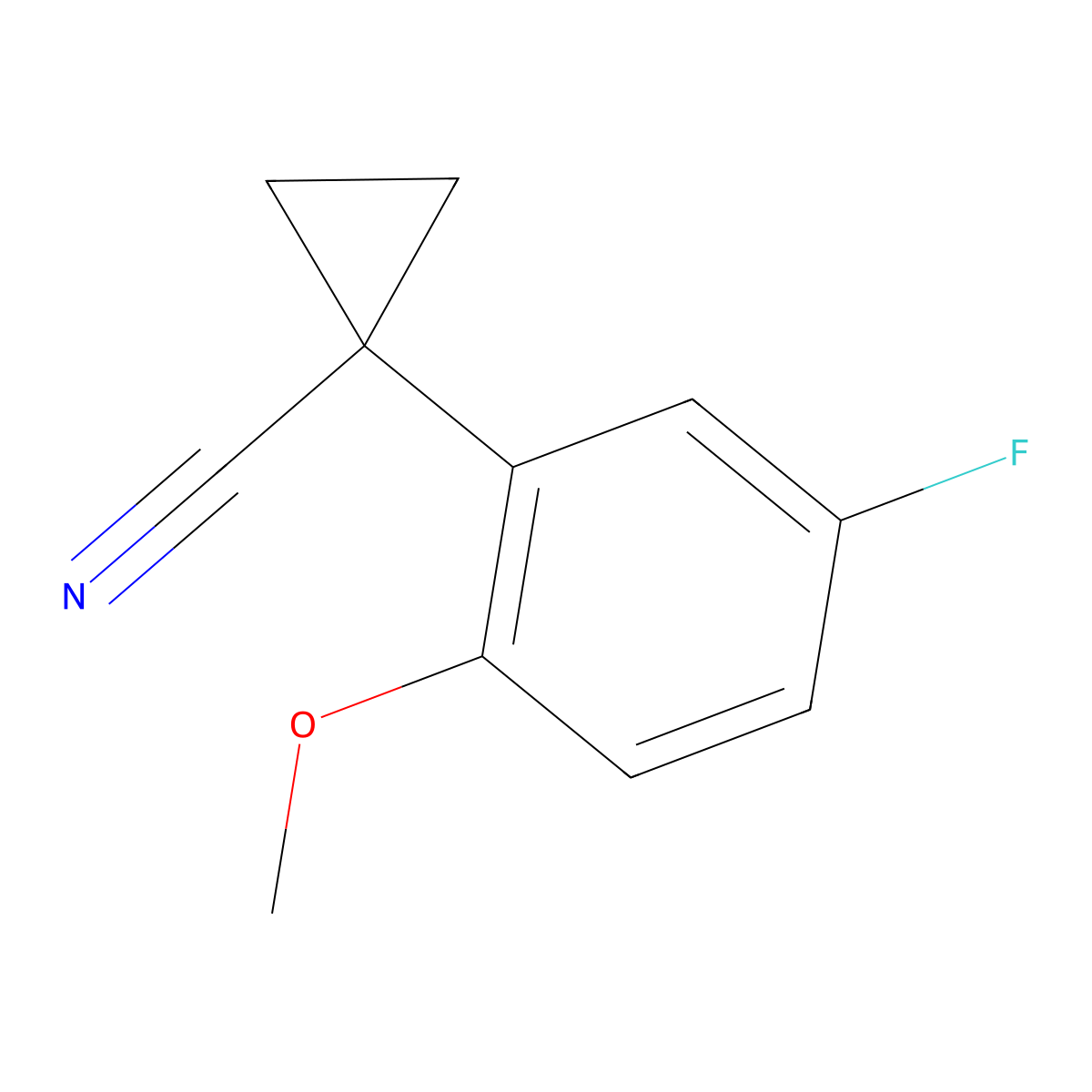1-(5-Fluoro-2-methoxyphenyl)cyclopropane-1-carbonitrile molecular structure, CAS 1314714-53-8