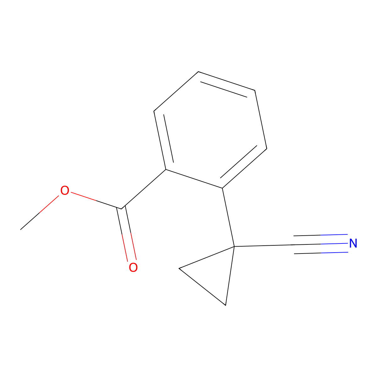 Methyl 2-(1-cyanocyclopropyl)benzoate molecular structure, CAS 1314714-60-7