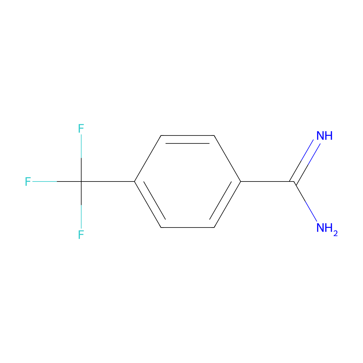 4-(Trifluoromethyl)benzenecarboximidamide molecular structure, CAS 131472-28-1