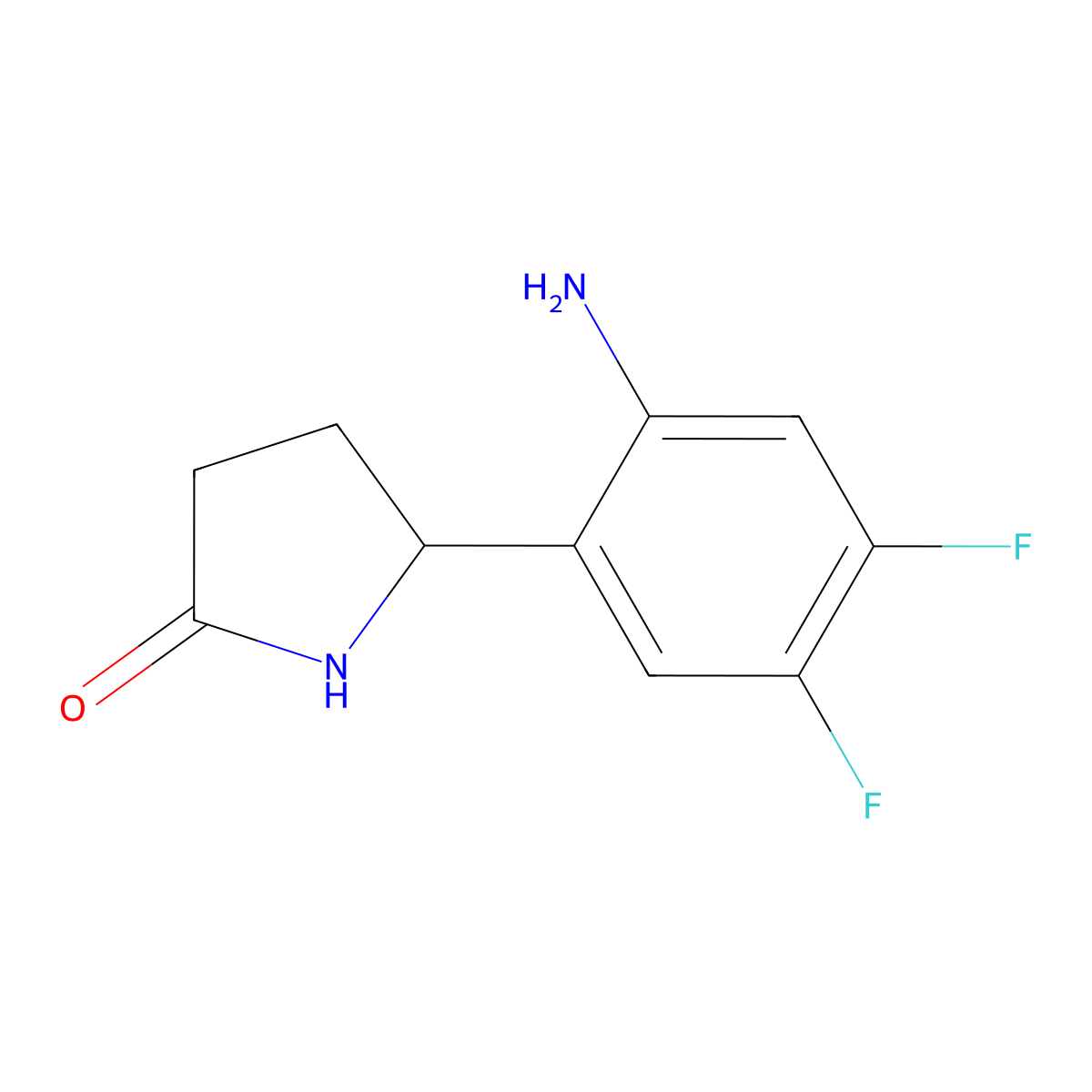 5-(2-Amino-4,5-difluorophenyl)pyrrolidin-2-one molecular structure, CAS 1314720-59-6