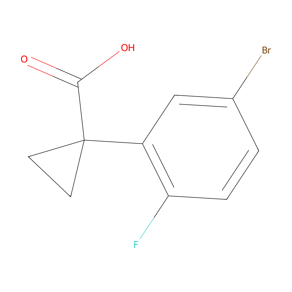 1-(5-Bromo-2-fluorophenyl)cyclopropanecarboxylic Acid molecular structure, CAS 1314721-86-2