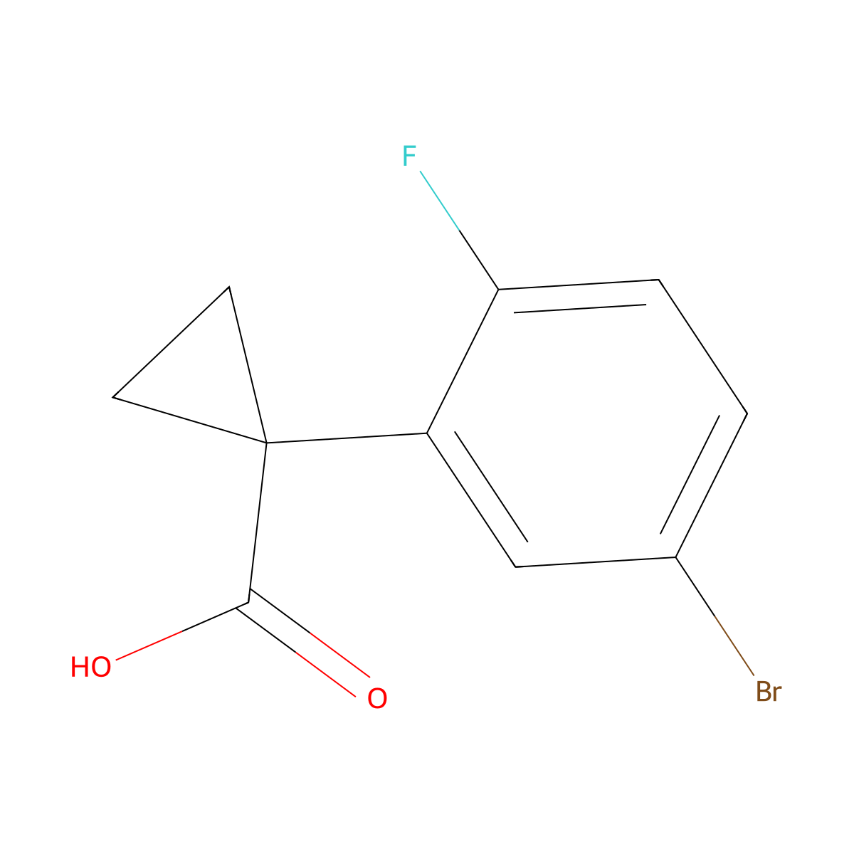 1-(5-Bromo-2-fluorophenyl)cyclopropanecarboxylic Acid molecular structure, CAS 1314721-86-2