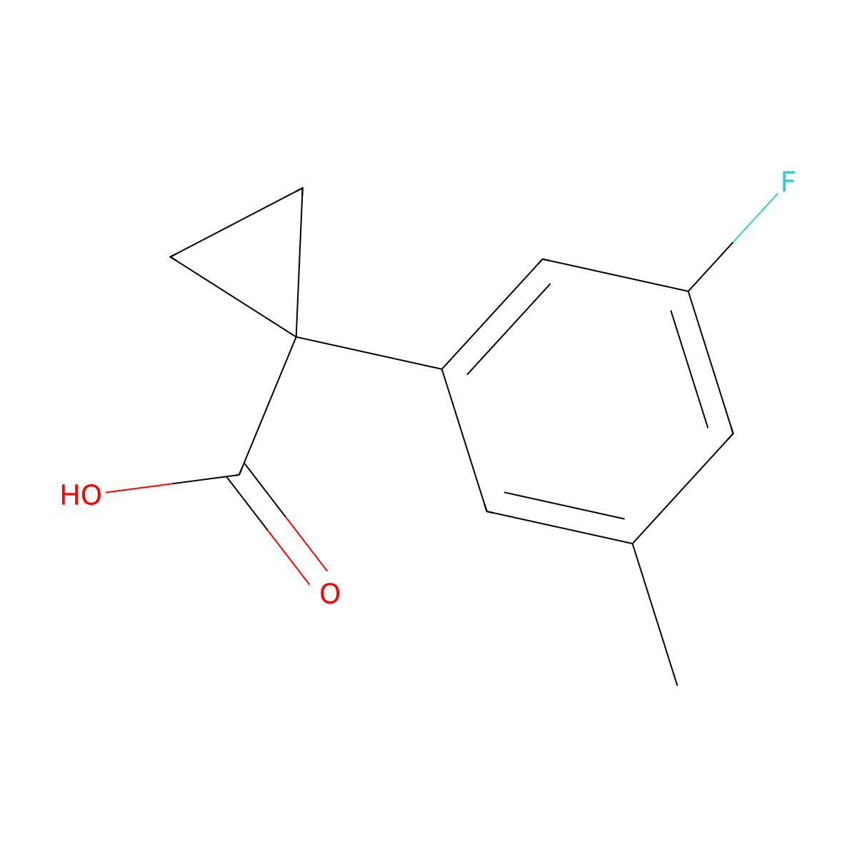 1-(3-Fluoro-5-methylphenyl)cyclopropanecarboxylic Acid molecular structure, CAS 1314722-37-6