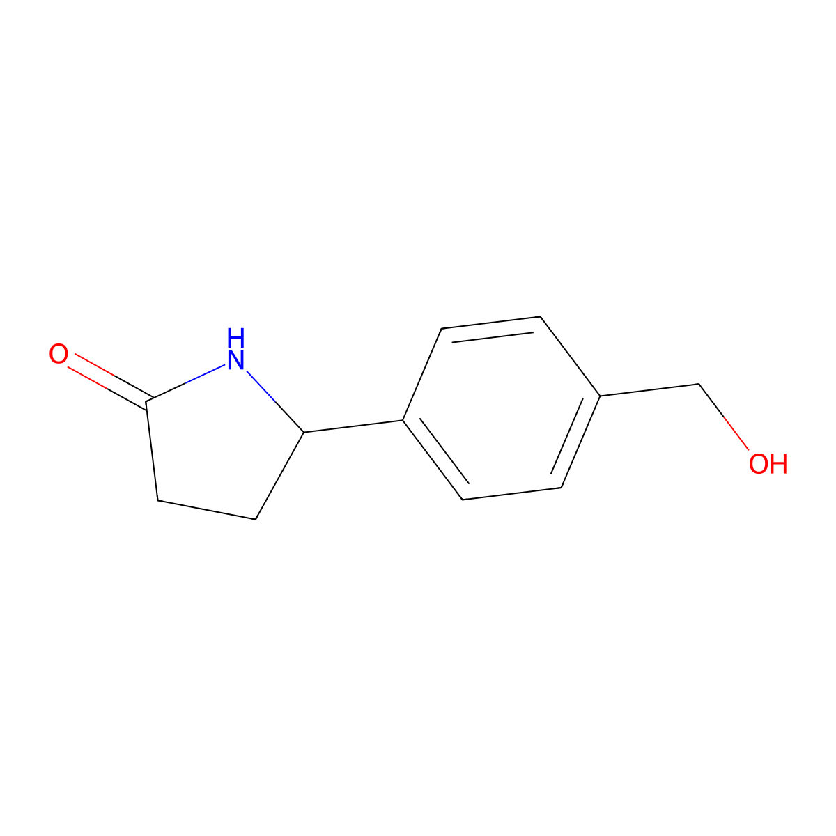 5-(4-(Hydroxymethyl)phenyl)pyrrolidin-2-one molecular structure, CAS 1314722-97-8