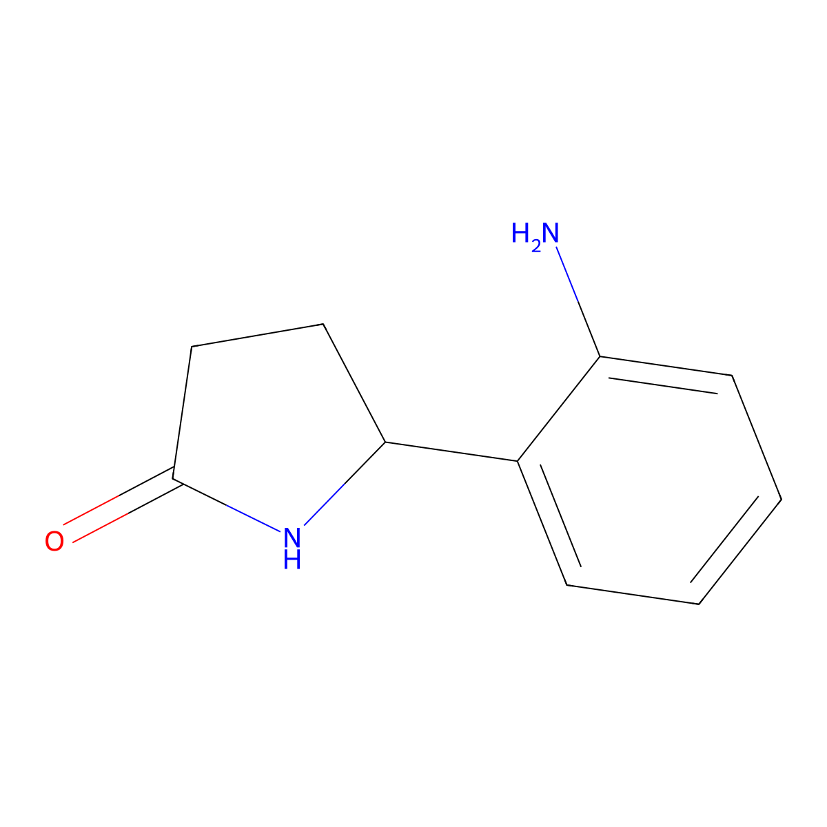 5-(2-Aminophenyl)pyrrolidin-2-one molecular structure, CAS 1314723-28-8