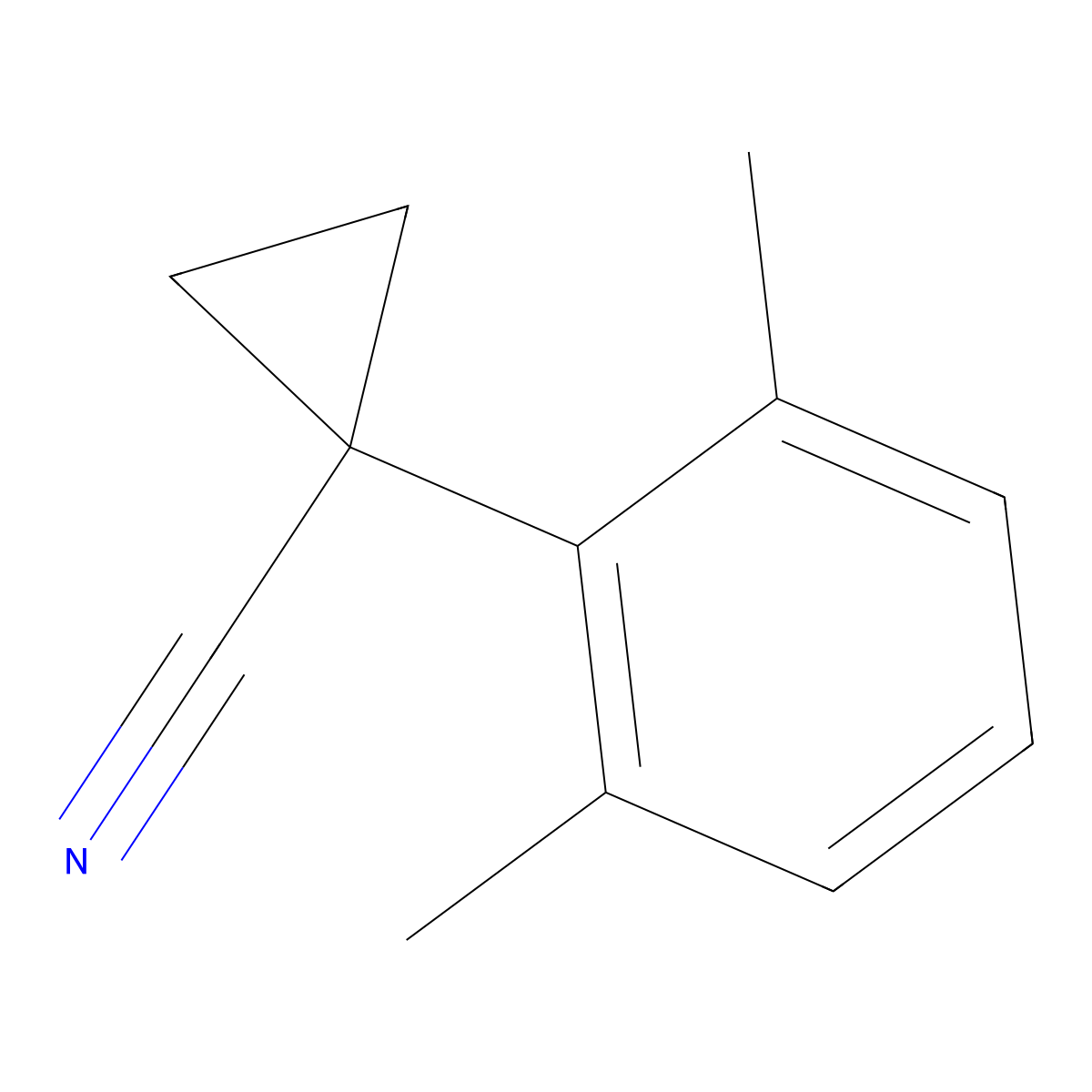 1-(2,6-Dimethylphenyl)cyclopropane-1-carbonitrile molecular structure, CAS 1314725-91-1
