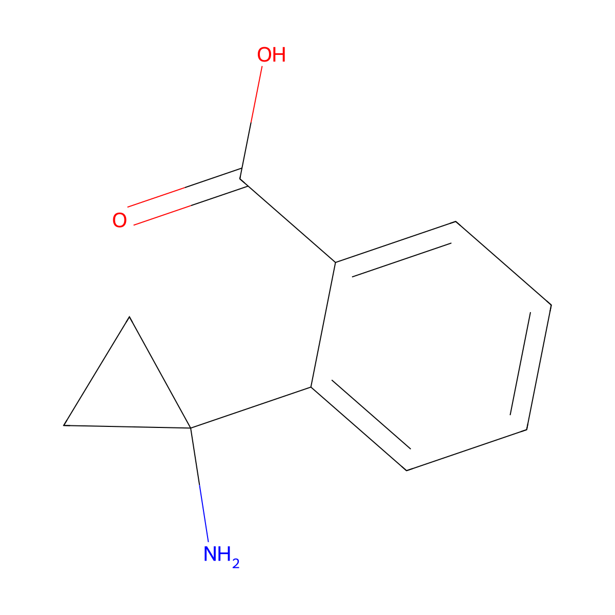 2-(1-Aminocyclopropyl)benzoic acid molecular structure, CAS 1314726-47-0
