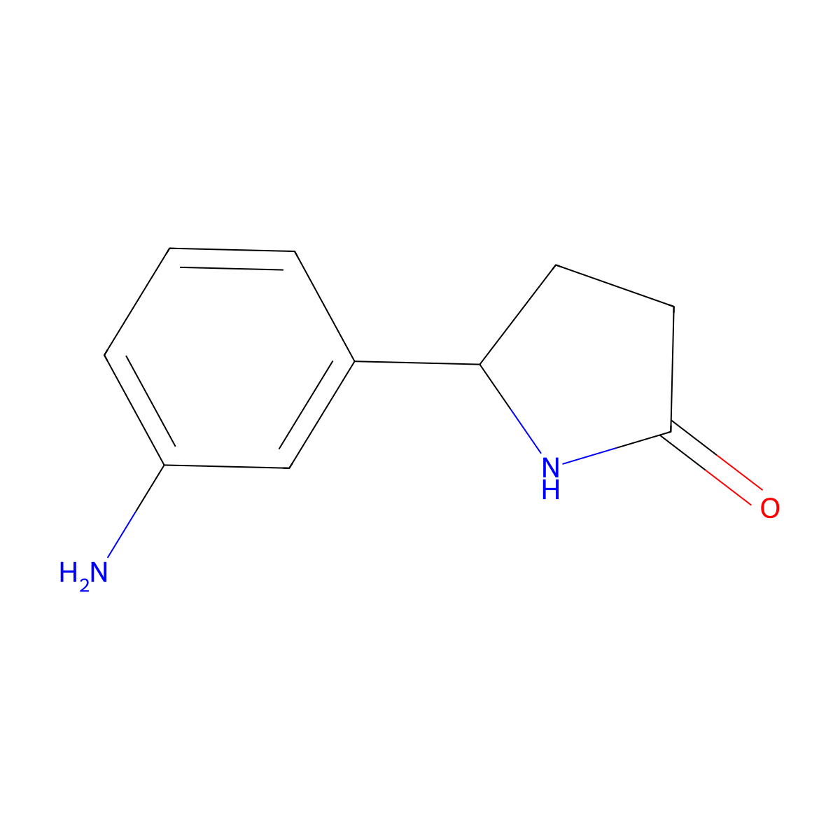 5-(3-Aminophenyl)pyrrolidin-2-one molecular structure, CAS 1314735-19-7