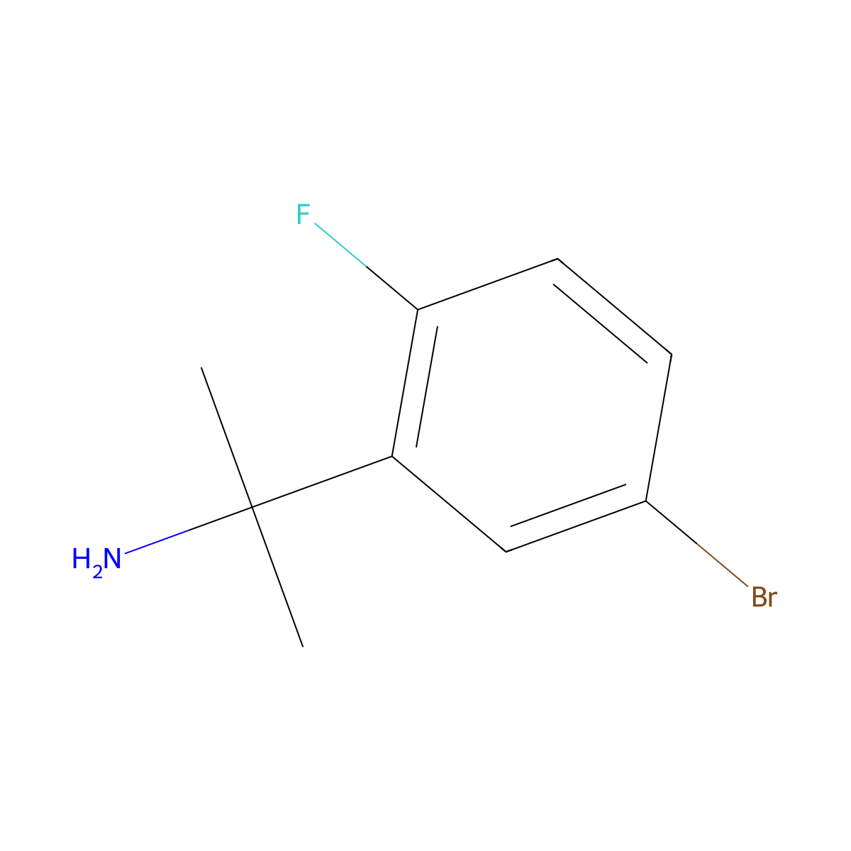 2-(5-Bromo-2-fluorophenyl)propan-2-amine molecular structure, CAS 1314735-57-3