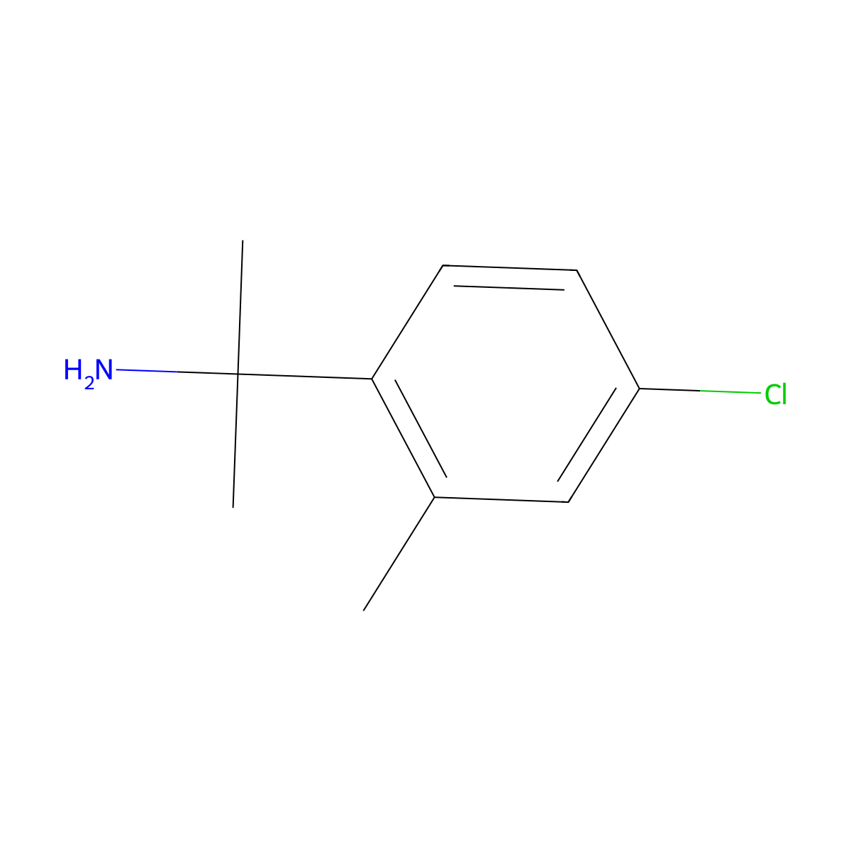 2-(4-Chloro-2-methylphenyl)propan-2-amine molecular structure, CAS 1314735-95-9