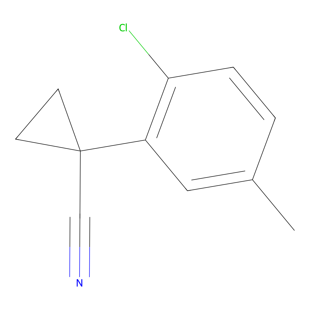 1-(2-Chloro-5-methylphenyl)cyclopropane-1-carbonitrile molecular structure, CAS 1314736-57-6