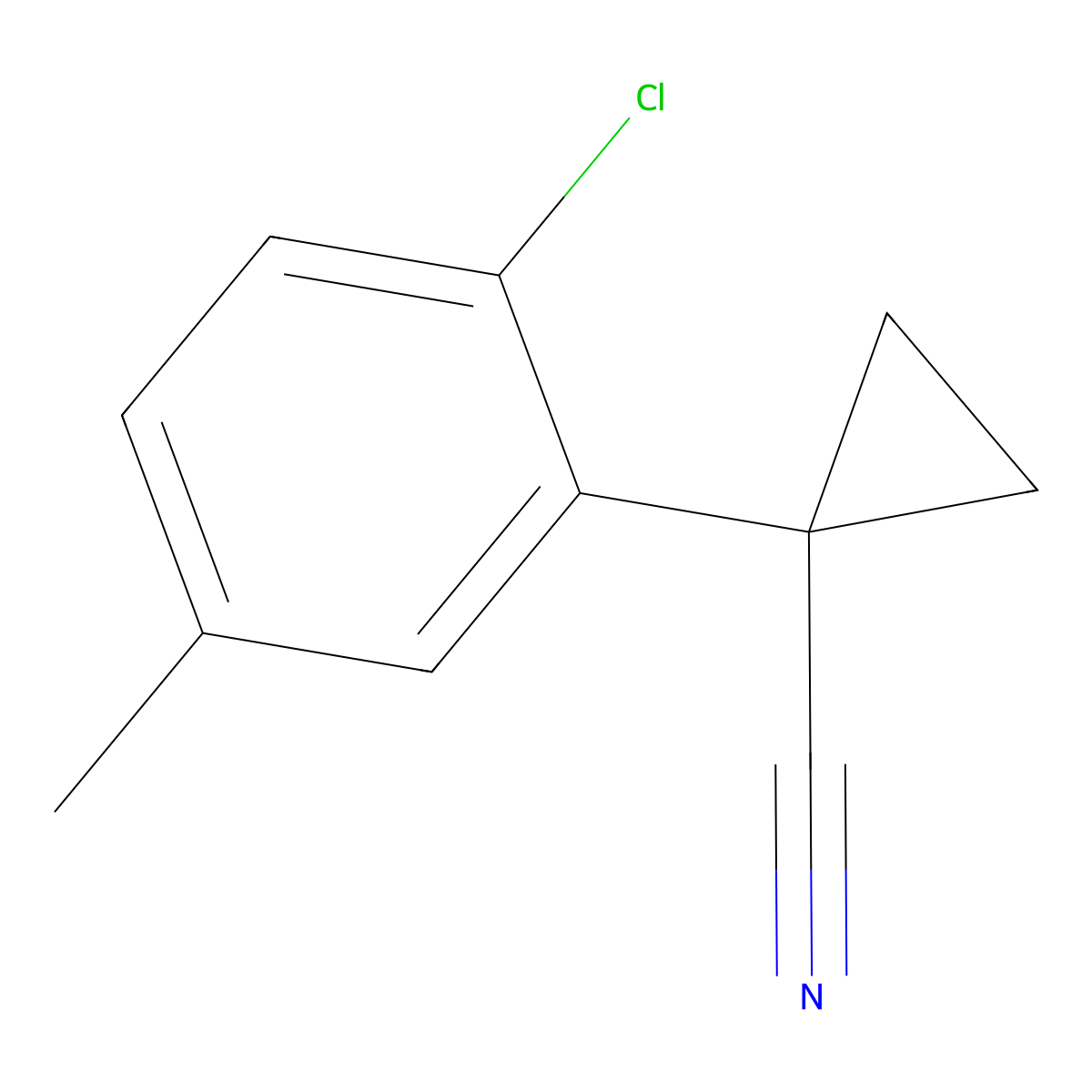 1-(2-Chloro-5-methylphenyl)cyclopropane-1-carbonitrile molecular structure, CAS 1314736-57-6