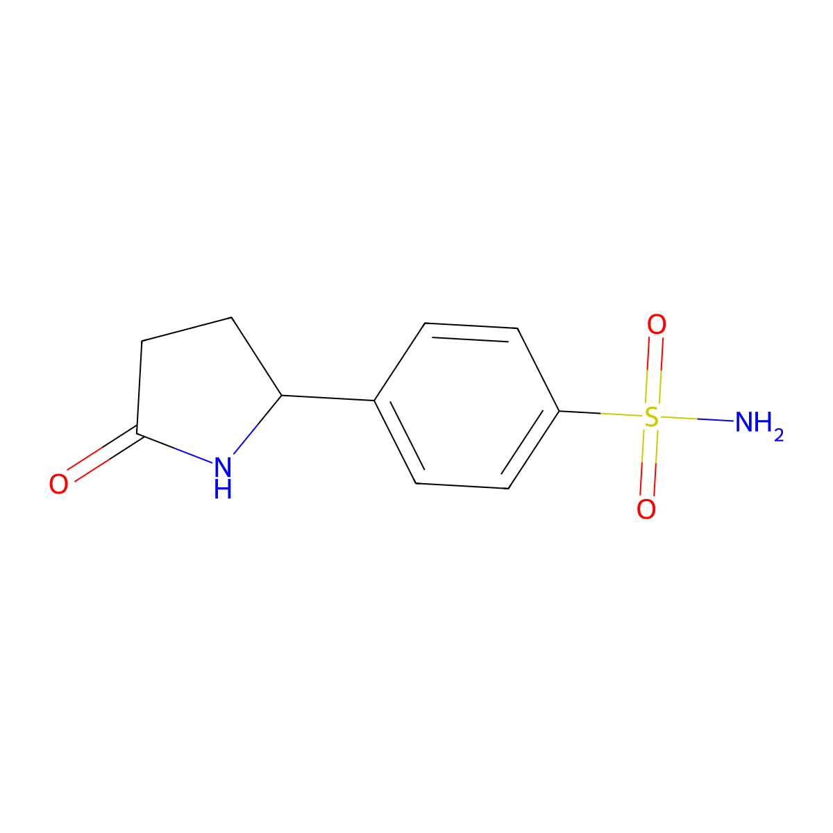 4-(5-Oxopyrrolidin-2-yl)benzene-1-sulfonamide molecular structure, CAS 1314738-00-5
