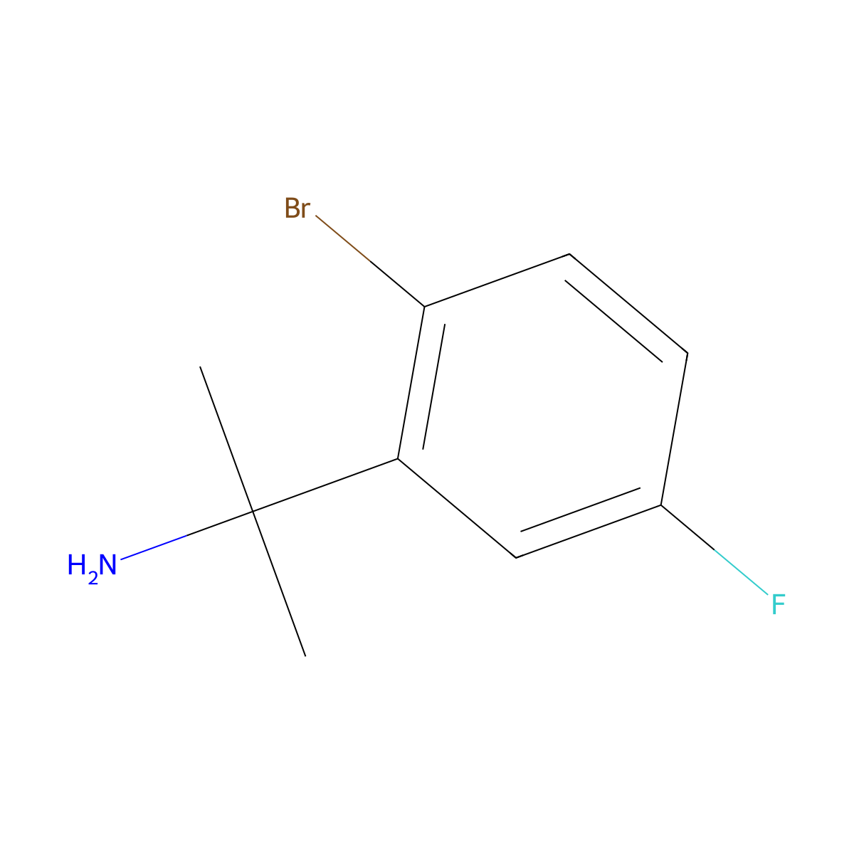2-(2-Bromo-5-fluorophenyl)propan-2-amine molecular structure, CAS 1314739-27-9