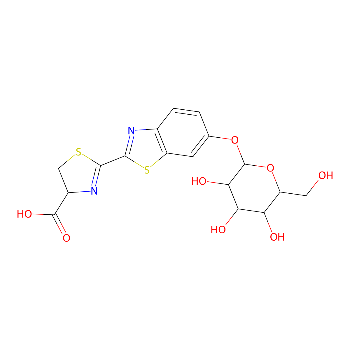 Luciferin-O-galactopyranoside molecular structure, CAS 131474-38-9