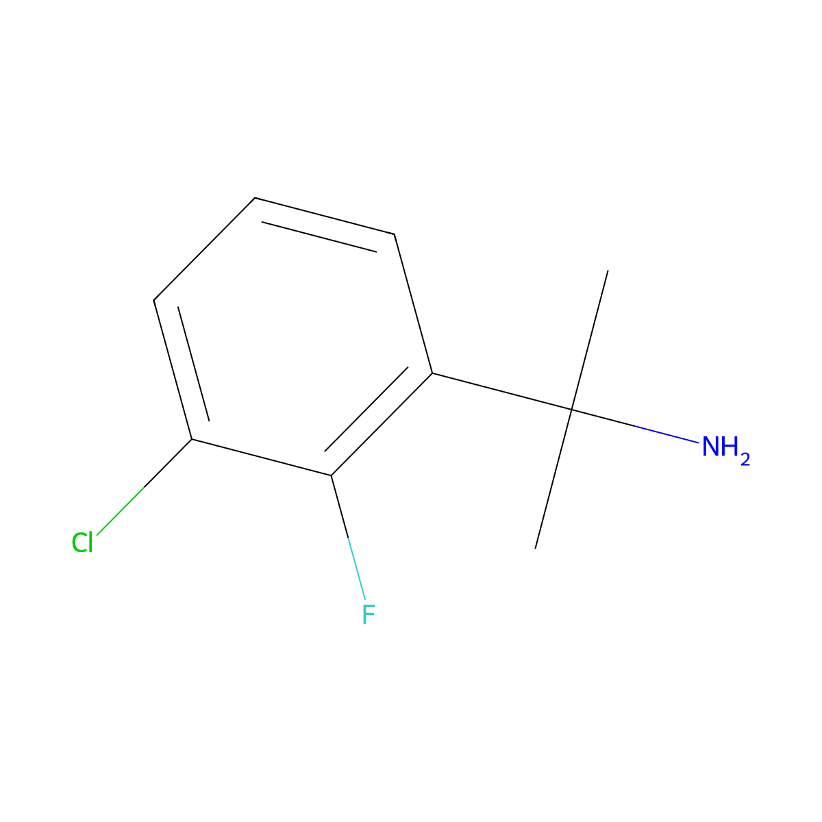 2-(3-Chloro-2-fluorophenyl)propan-2-amine molecular structure, CAS 1314740-47-0