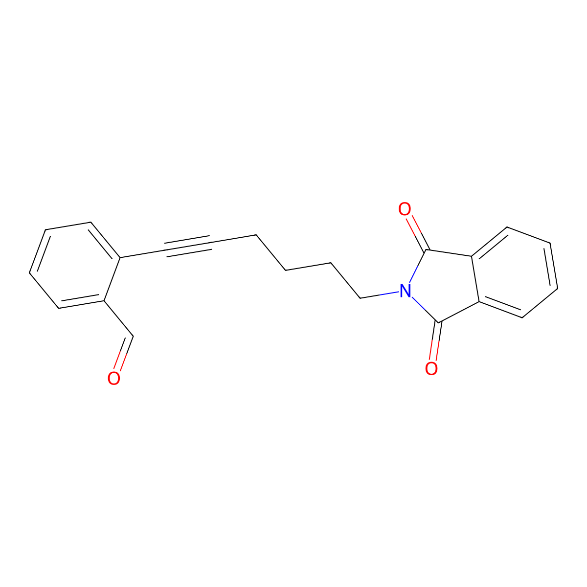 2-[6-(1,3-dioxo-2,3-dihydro-1H-isoindol-2-yl)hex-1-yn-1-yl]benzaldehyde molecular structure, CAS 1314743-10-6