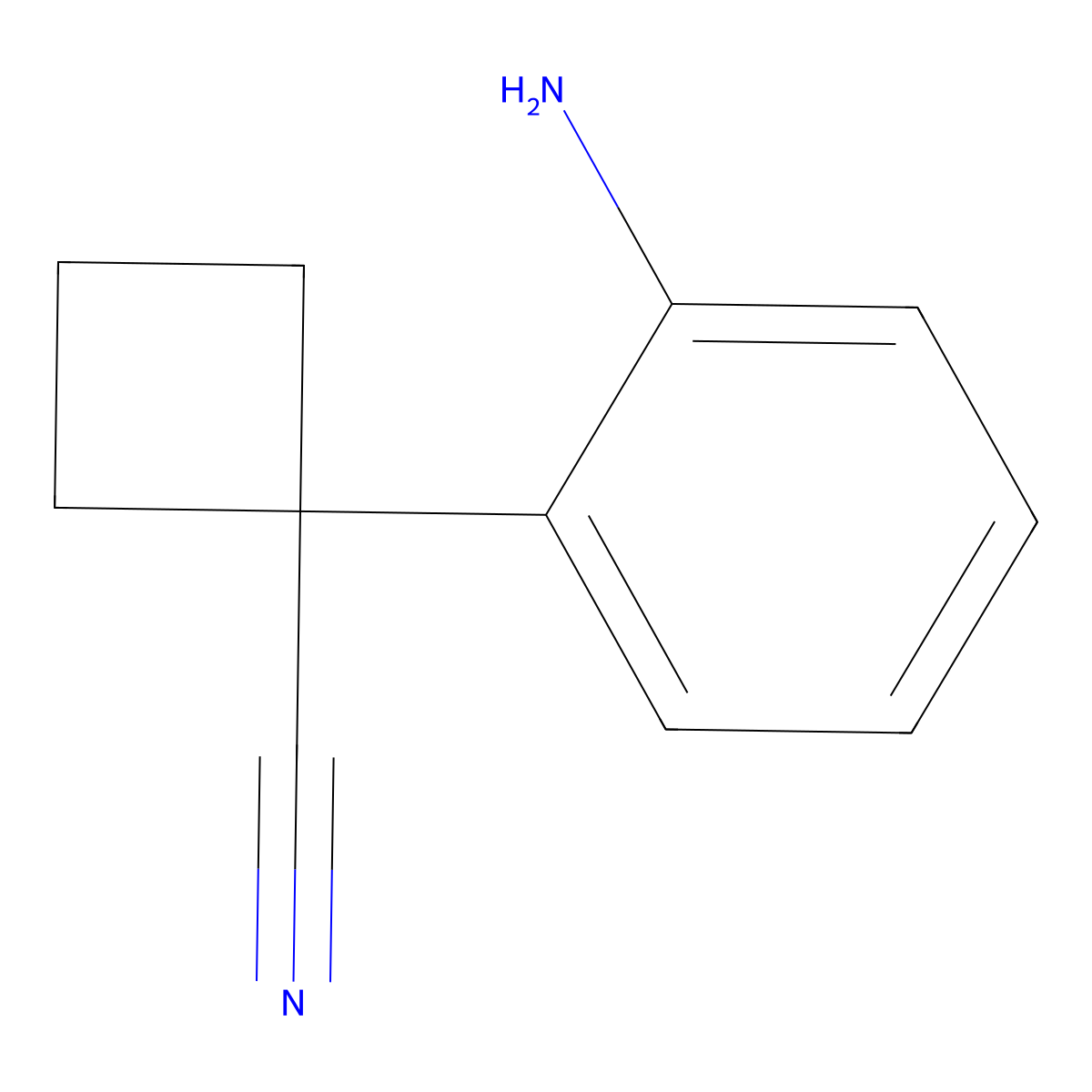 1-(2-Aminophenyl)cyclobutanecarbonitrile molecular structure, CAS 1314743-64-0
