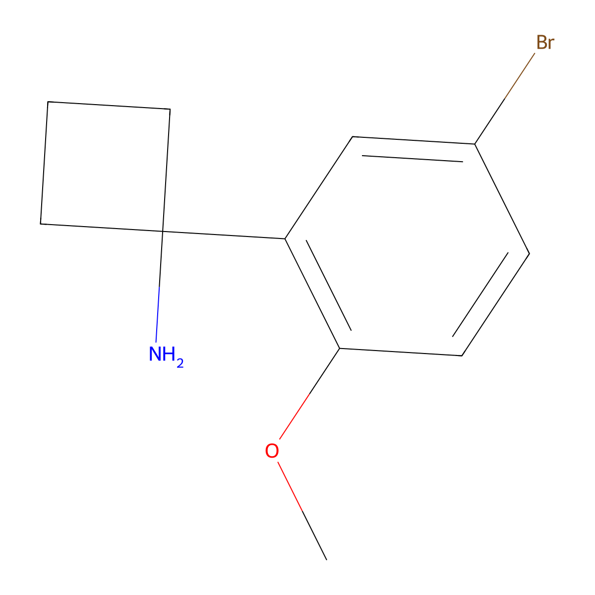 1-(5-Bromo-2-methoxyphenyl)cyclobutanamine molecular structure, CAS 1314743-71-9